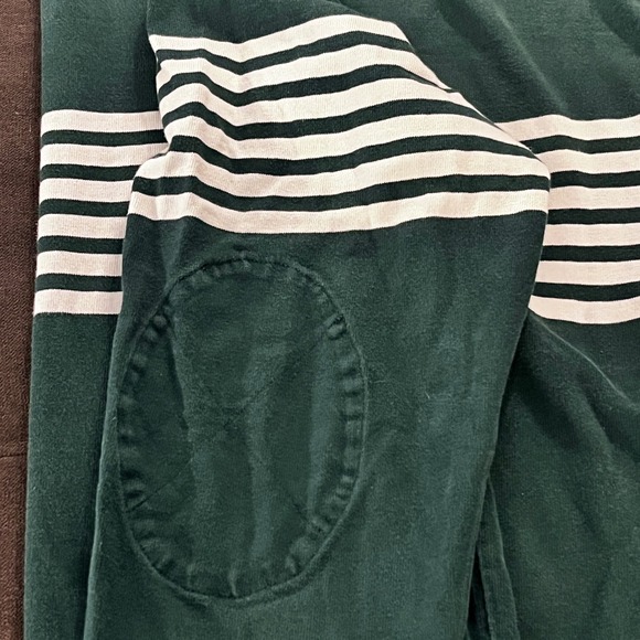 J.Crew Knit Mens L Long Sleeve Crewneck Striped Green Sweatshirt Academia Y2k - Picture 10 of 10